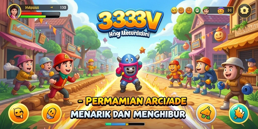 Gambar gameplay seru dari 333V yang menampilkan berbagai tantangan arcade.