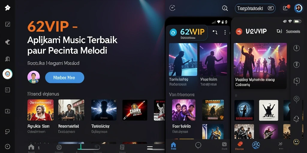 Tampilan gameplay 62VIP yang menarik dengan koleksi musik beragam.