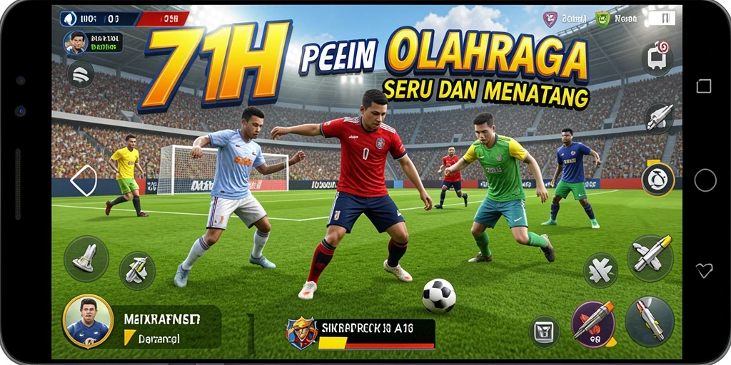 Tampilan aksi seru dalam permainan olahraga 71H.