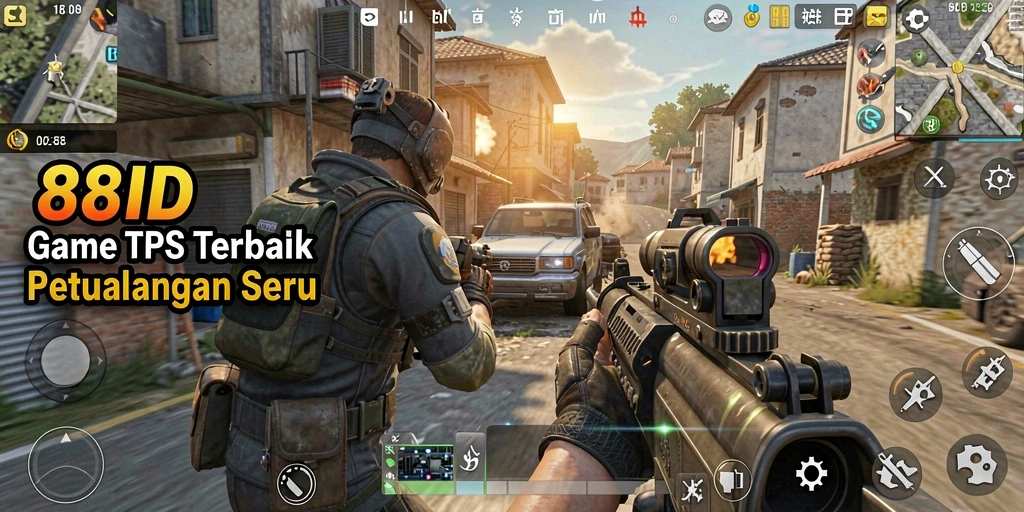 Tampilan gameplay TPS yang mendebarkan di 88ID.