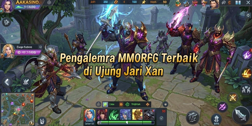 Tangkapan layar utama AAKASINO menampilkan aksi pertempuran dalam dunia MMORPG yang epik.