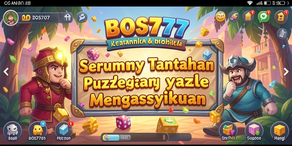 Tampilan gameplay seru dalam BOS777 dengan desain puzzle yang menarik.