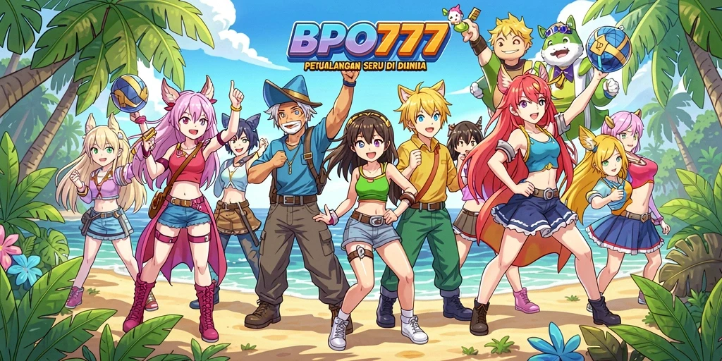 Tampilan gameplay BPO777 yang menakjubkan dengan karakter anime.