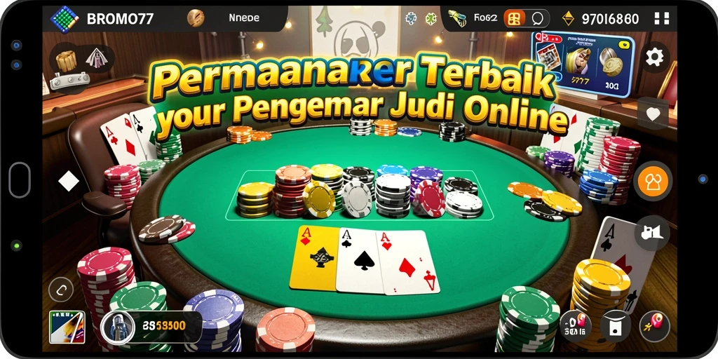 Tampilan permainan poker yang menarik di BROMO77.