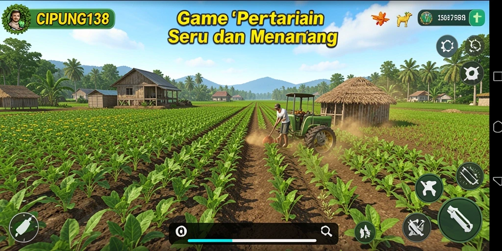 Screenshot CIPUNG138 menampilkan lahan pertanian yang hijau dan subur.