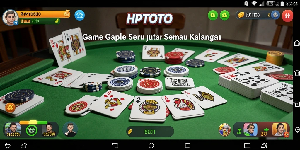 Screenshot HPTOTO menampilkan gameplay Gaple yang seru dan menarik.