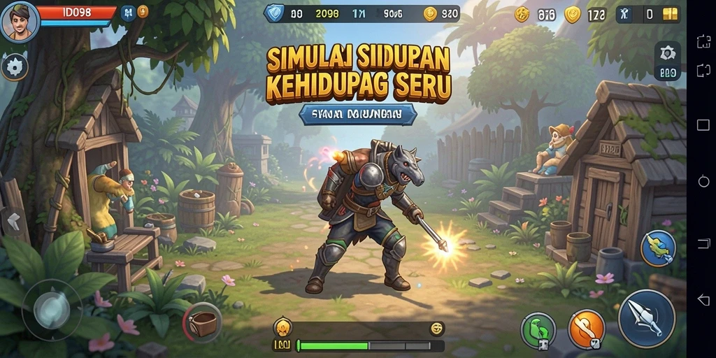 Tampilan gameplay yang menarik dalam simulasi kehidupan ID098.