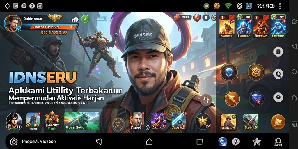 Tampilan antarmuka IDNSERU yang sederhana dan mudah dipahami.