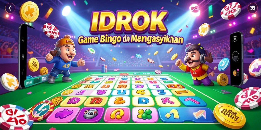 Tampilan gameplay Bingo yang menarik dan penuh warna dari IDROK.