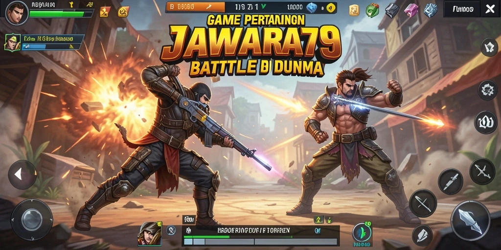 Tampilan seru gameplay Battle Royale di JAWARA79 yang penuh aksi.