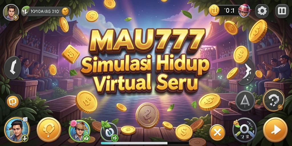 Tampilan gameplay menarik dari MAU777 yang menampilkan simulasi interaksi sosial.