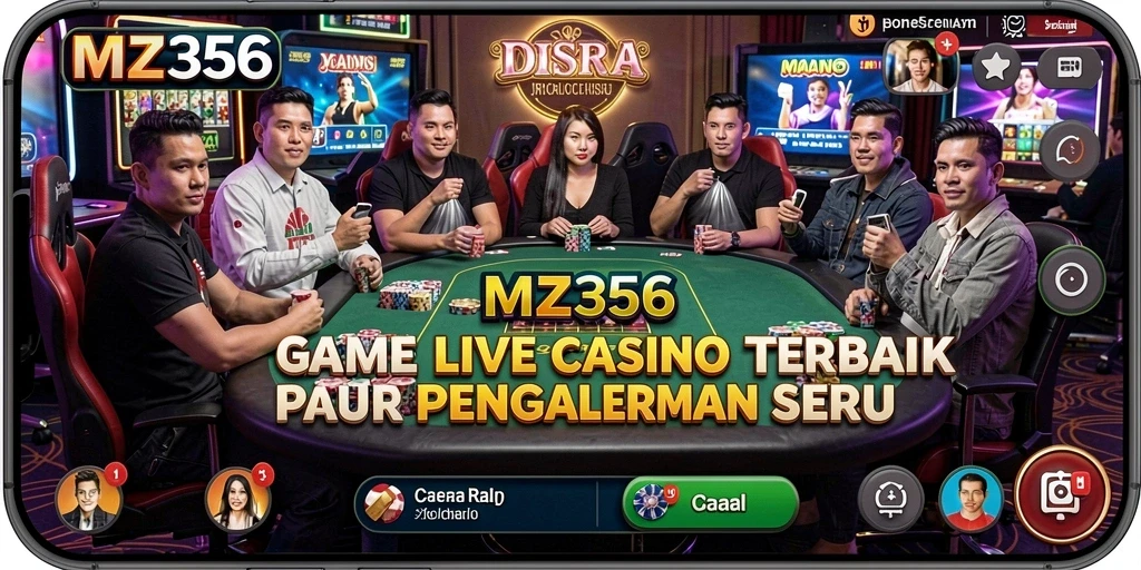 Gameplay Live Casino yang seru dengan dealer langsung.