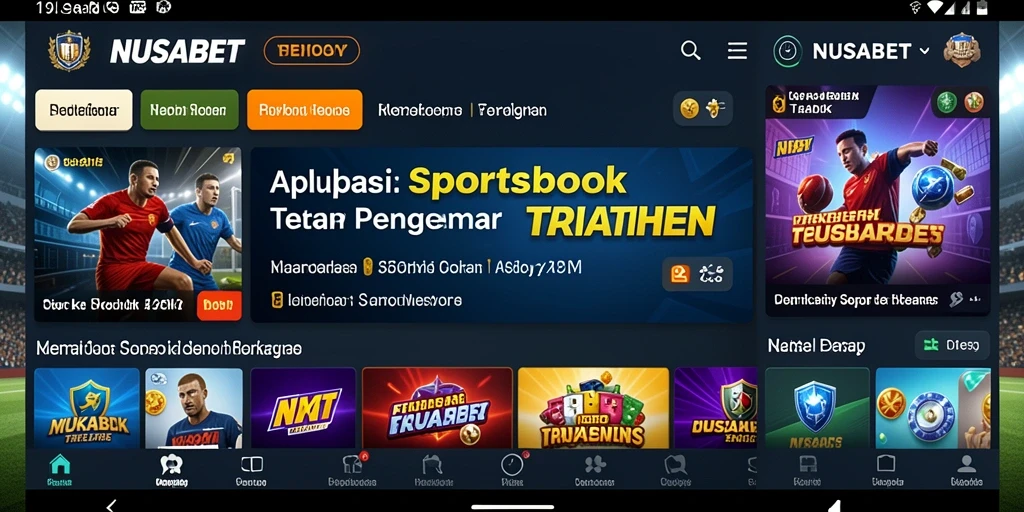 Tampilan screenshot gameplay NUSABET dengan antarmuka pengguna yang menarik.