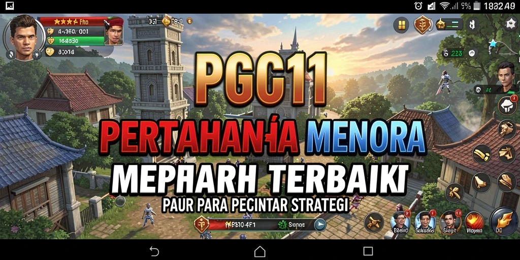 Tampilan gameplay PG11 yang menegangkan dengan strategi menara yang mendebarkan.
