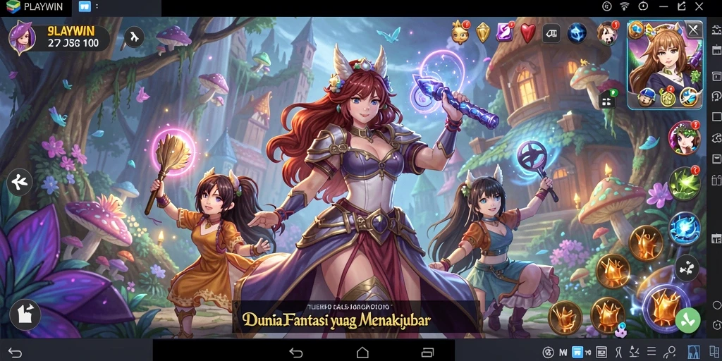 Screenshot gameplay <strong>PLAYWIN</strong> menunjukkan pertarungan seru dan grafis yang memukau.