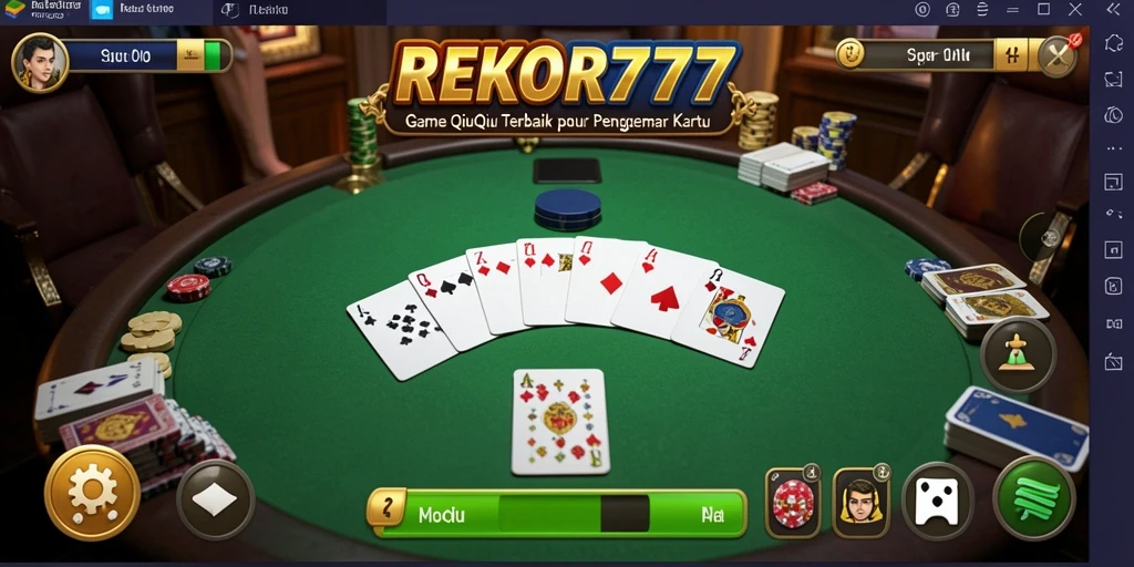 Tampilan gameplay seru di REKOR777 saat bermain QiuQiu.