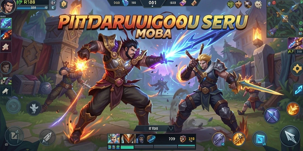 Screenshot utama RI188 menampilkan gameplay seru dalam pertarungan MOBA.