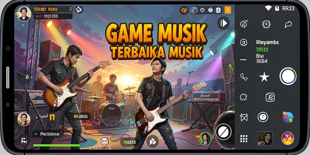 Tampilan gameplay menarik dari RR33 saat bermain musik.