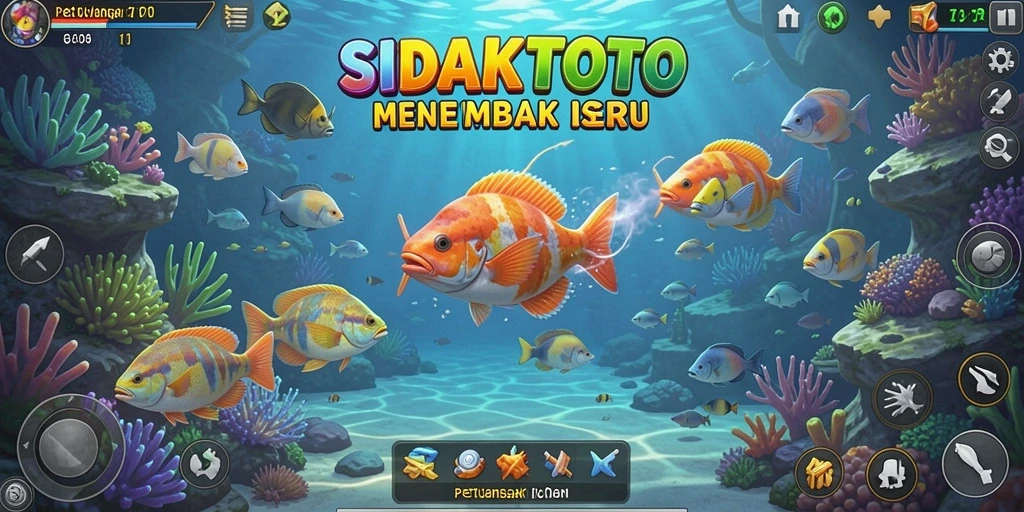 Tangkapan layar dari gameplay menembak ikan di SIDAKTOTO.