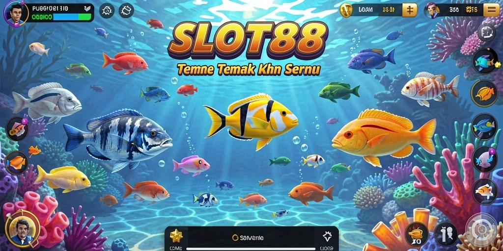 Tampilan gameplay SLOT88 menembak ikan yang seru dan dinamis.