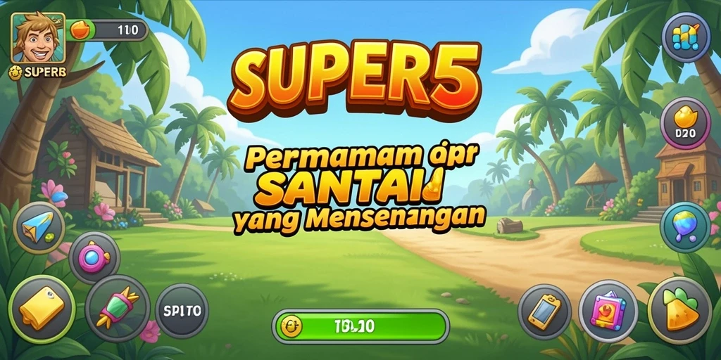 Screenshot utama SUPER5 menampilkan pengalaman gameplay yang seru dan penuh warna.