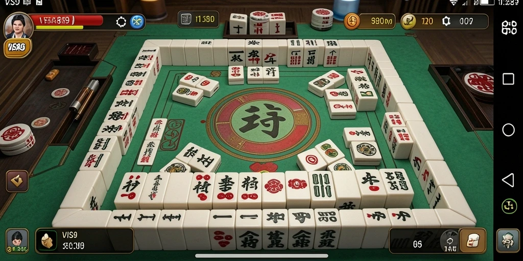 Screenshot permainan VISA89 menampilkan gameplay seru Mahjong.