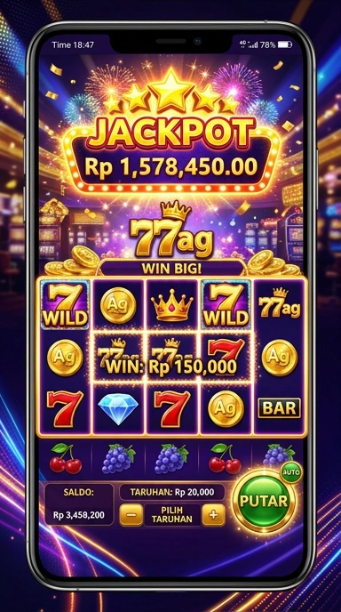 Tampilan utama aplikasi 77ag yang menarik dan mudah dipahami.